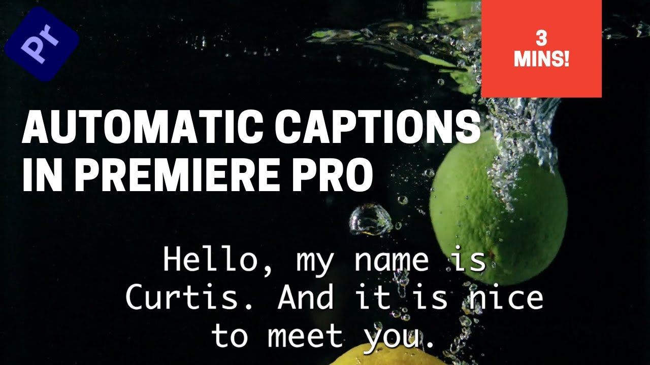 How to Create Automatic Captions Premiere Pro Curtis Pyke creative tips